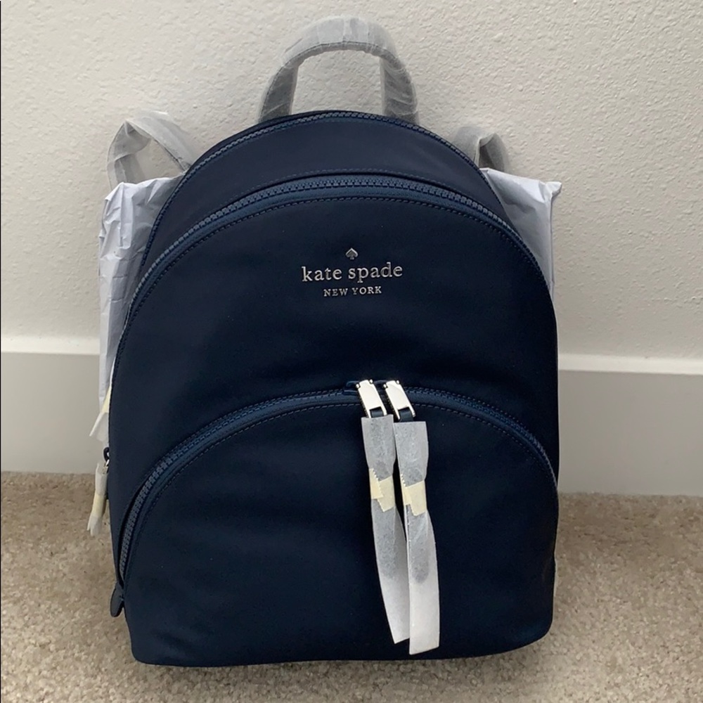 NWT Kate Spade Karissa Nylon Backpack, Medium Navy